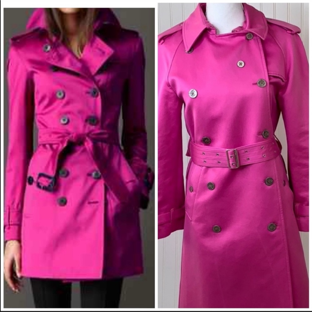 Burberry pink Trench Jacket size 4